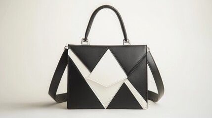 black shopping bag with clipping path