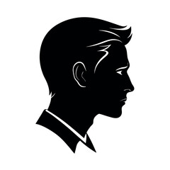 Man Face Silhouette Vector Art