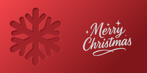Christmas banner with cutout designs on blue, green, red background. Christmas minimal poster ,flayes, cards with Xmas tree, ornament ball, gift box, snowflakes inside shadow, merry Christmas for ads.