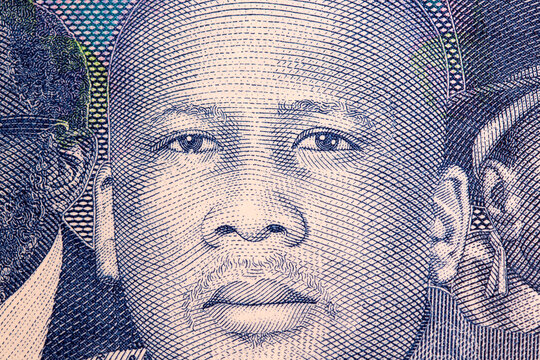 Letsie III a closeup portrait from Lesotho loti
