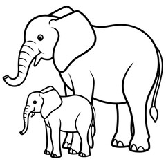 Elephants vector