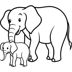 Elephants vector