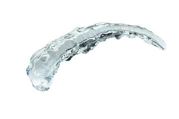 Water arc on black transparent background