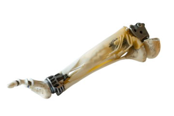 Robotic leg anatomy transparent background