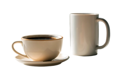 rise and shine with hot coffee, cup and mug isolated on white in typography art, calligraphy on drink menu at cafe, morning sun with vintage steam 90954669 1