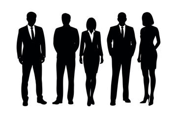 Crowd Silhouettes of Men and Woman