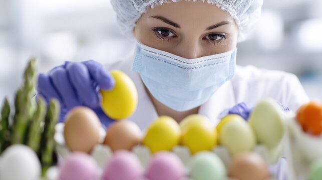 Scientist inspecting food safety in lab
