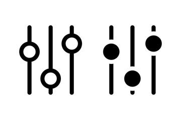 Vector isolated Filter icon set in black color