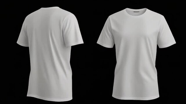 white t shirt spin animated 