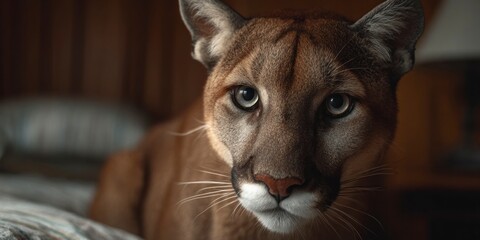 Obraz premium Closeup cougar portrait