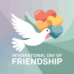 International Day of Friendship Peace Dove Unity Celebration Art