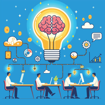 Brainstom Business Concept. vector illustration
