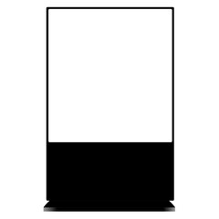 デジタルサイネージ 正面から見たベクターイラスト