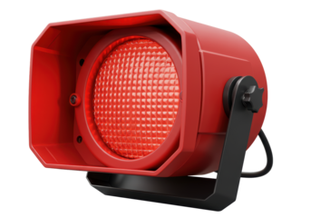 Isolated Red Emergency Warning Light