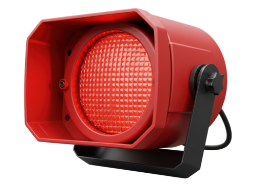 Isolated Red Emergency Warning Light