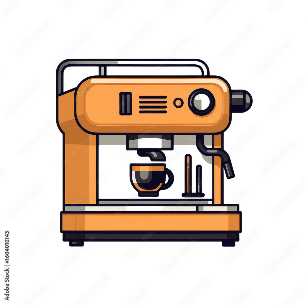 Fototapete linear espresso machine icon by marina sloshing isolated on transparent background
