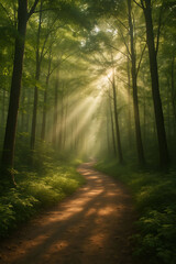 Obraz premium morning in the forest