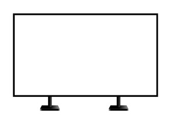 デジタルサイネージ 正面から見たベクターイラスト