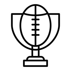 Rugby Trophy icon vector image. Can be used for Rugby.