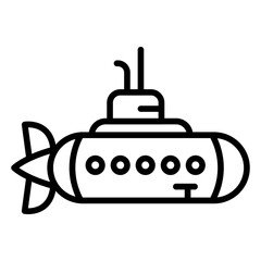 Submarine icon vector image. Can be used for Ocean.
