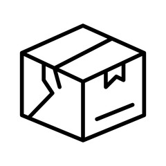 Broken Package icon vector image. Can be used for Warehouse.