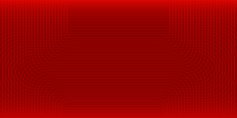 Red abstract background with glowing geometric lines. Gradient diagonal rounded lines curtain
