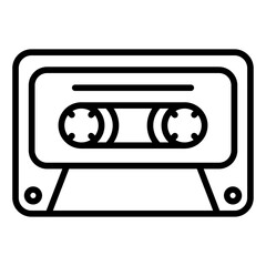 Cassette icon vector image. Can be used for Instrument.