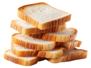 rey bread slices isolated on white beackground