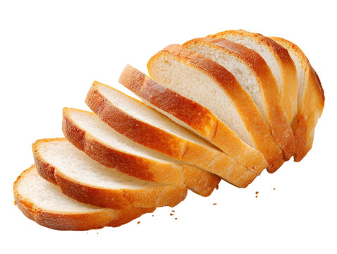 rey bread slices isolated on white beackground