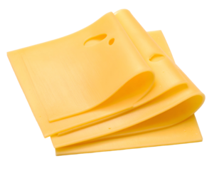 cheese slices isolated on transparent png