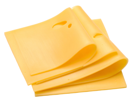 cheese slices isolated on transparent png