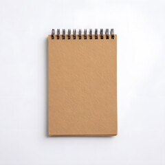 Blank Kraft Spiral Notebook Mockup:  Minimalist, Neutral, and Clean Design for Branding.