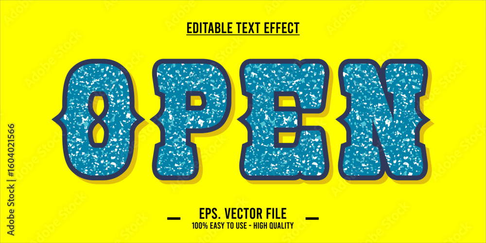 Fototapete open text effect template design with modern and abstract style use for business brand and logo