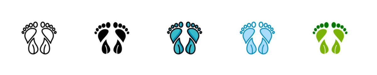 Footprint  Icon Set Multiple Style Collection
