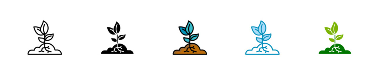 Roots  Icon Set Multiple Style Collection
