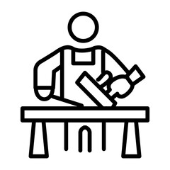Carpenter icon vector image. Can be used for Diversity.