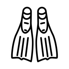 Diving Flippers icon vector image. Can be used for Beach Resort.