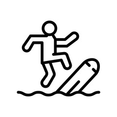 Kick Board icon vector image. Can be used for Beach Resort.
