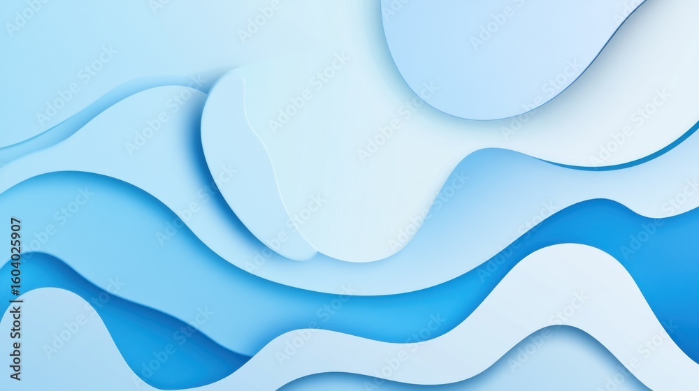 Fototapete elegant abstract background with soft blue waves and smooth curves
