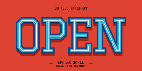 OPEN text effect template design with modern and abstract style use for business brand and logo