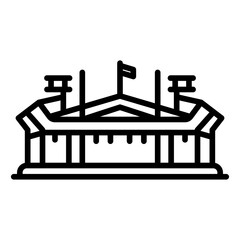 Stadium icon vector image. Can be used for Volleyball.