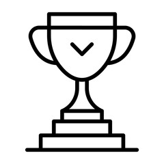 Trophy icon vector image. Can be used for Volleyball.