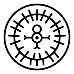 Fototapeta premium French Roulette icon vector image. Can be used for Casino.