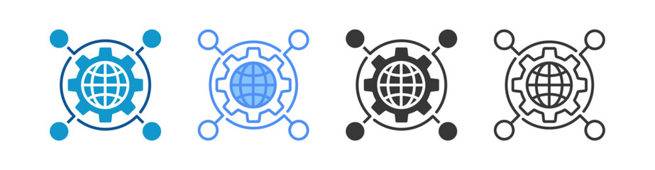 Channels Icon Set Multiple Style Collection