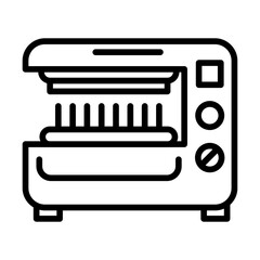 Withdrawal Starightening Machine icon vector image. Can be used for Mettalurgy.