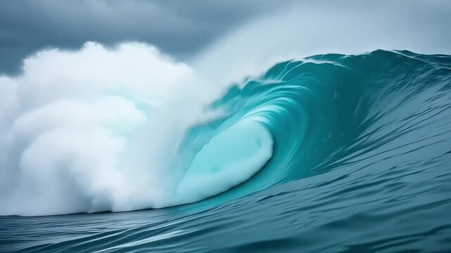 Ocean wave crashing barrel surfing scenic water sea nature seascape