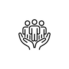 Obraz premium Community Care Hands Protecting People, Fostering Unity and Support Network