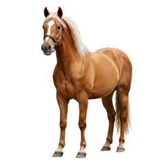 Obraz premium Stunning palomino horse with a beautiful golden coat and blonde mane