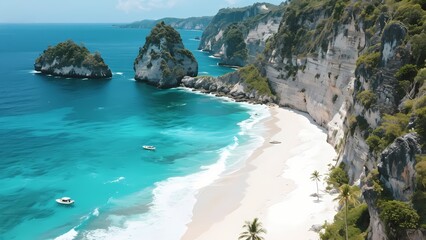 Fototapeta premium Majestic Tropical Waterfall in Jungle Setting