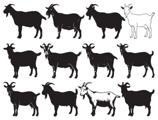 SAANEN GOAT SILHOUETTE